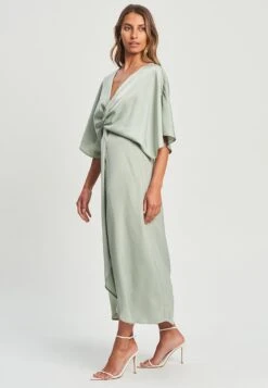 Tussah Octavia- Jurk - Sage Green -Tussah 03742162c311439dbf6531c265261add