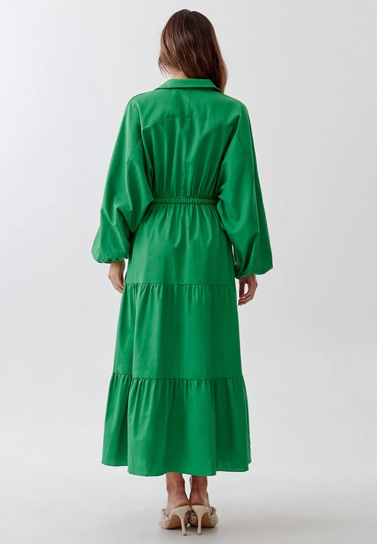Tussah Ninah - Maxi-Jurk - Green 3 Tussah Ninah - Maxi-Jurk - Green - Afbeelding 3