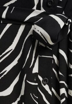 Tussah Maxi-Jurk - Black White Zebra -Tussah 08ad4b3312ef475889dada4701c3e8b6