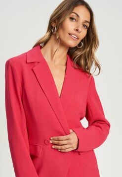 Tussah Liana - Halflange Jas - Hot Pink -Tussah 108228bc86254a4e9ed8396ed3fc5eaa