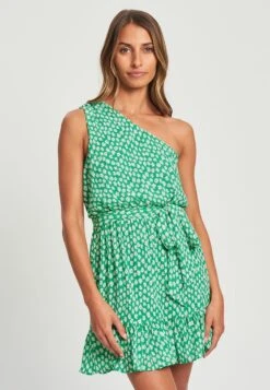 Tussah Lyn - Jurk - Plisse Floral Green