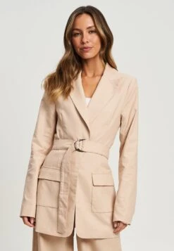 Tussah Kylie - Halflange Jas - Sand