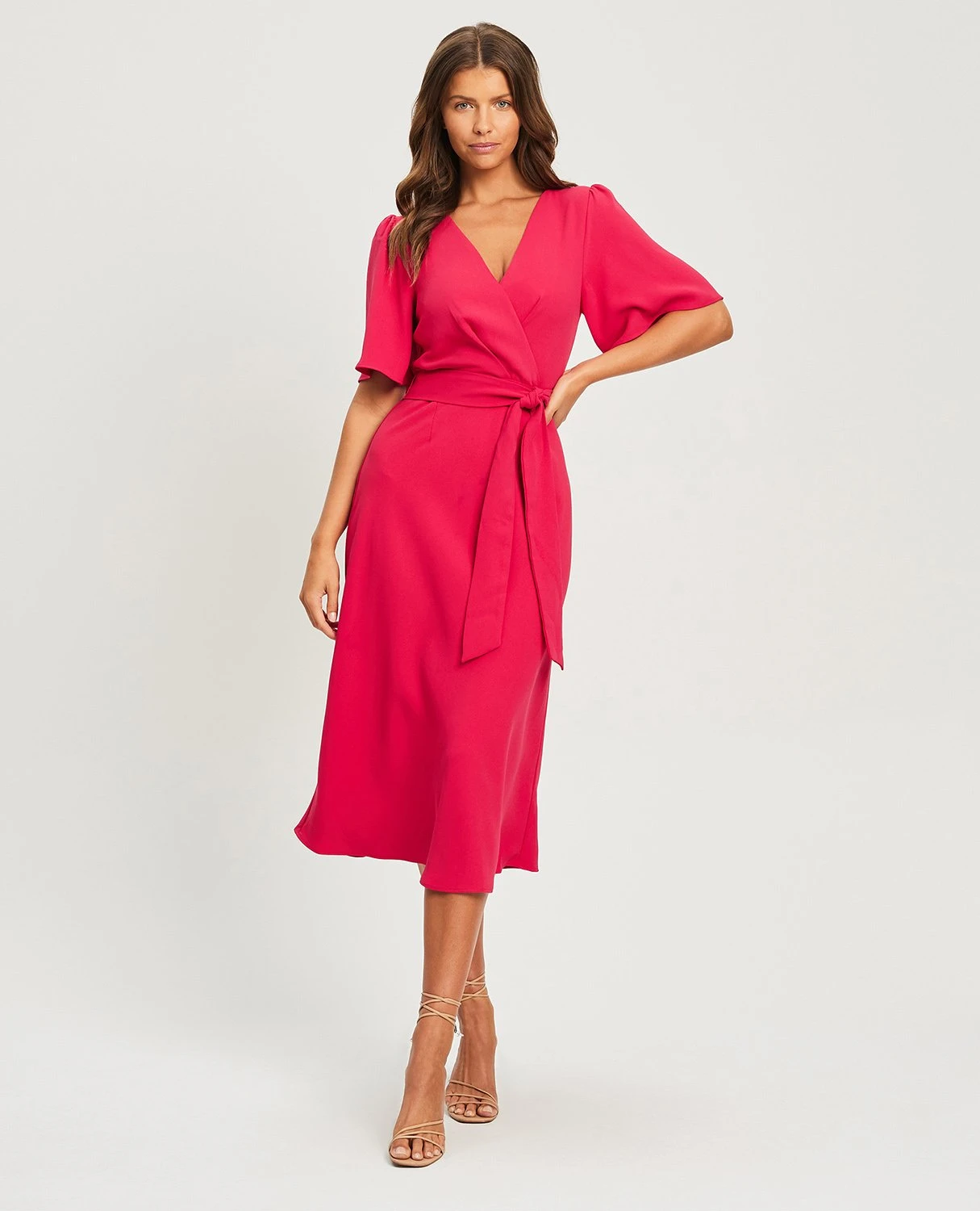 Tussah Carin- Cocktailjurk - Hot Pink 1 Tussah Carin- Cocktailjurk - Hot Pink
