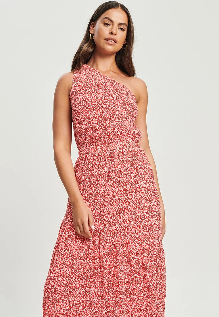 Tussah Indy - Maxi-Jurk - Plisse Floral Red 5 Tussah Indy - Maxi-Jurk - Plisse Floral Red - Afbeelding 5