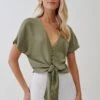 Tussah Orana- Blouse - Khaki