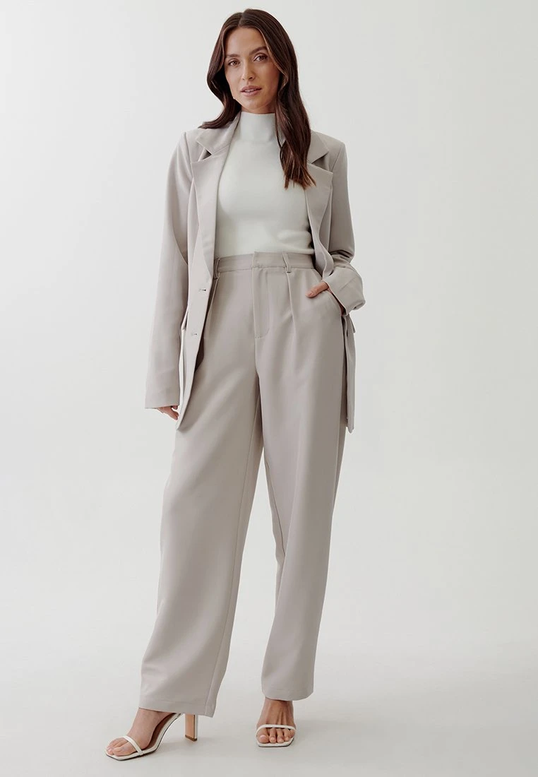 Tussah Angela- Broek - Light Grey 2 Tussah Angela- Broek - Light Grey - Afbeelding 2