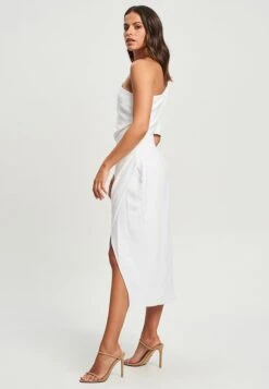 Tussah Shanna Midi - Jurk - White -Tussah 22d32fa98372497491ed0568625b4200
