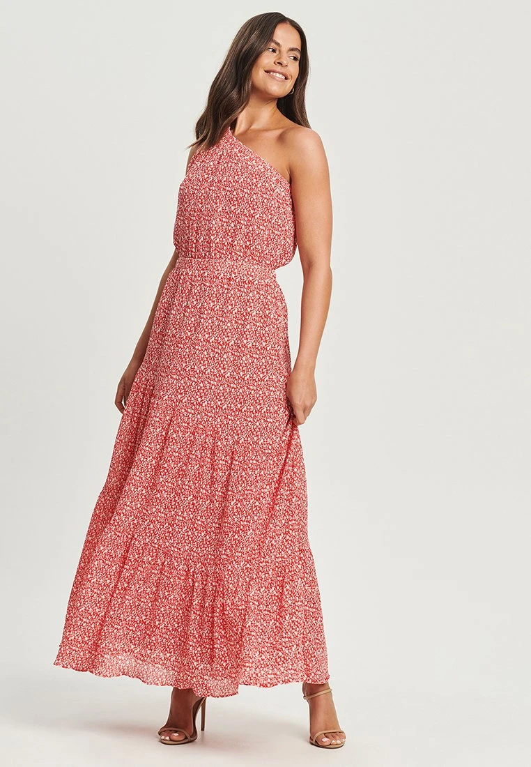 Tussah Indy - Maxi-Jurk - Plisse Floral Red 2 Tussah Indy - Maxi-Jurk - Plisse Floral Red - Afbeelding 2