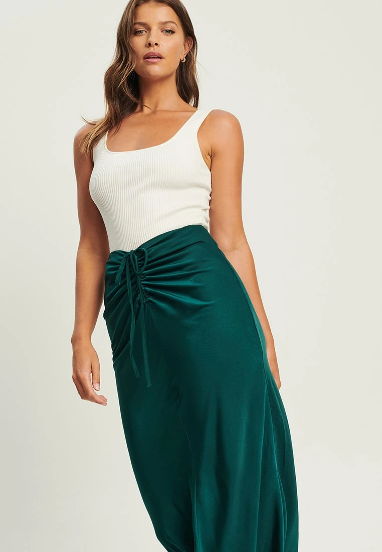 Tussah Leila - Maxirok - Emerald 5 Tussah Leila - Maxirok - Emerald - Afbeelding 5