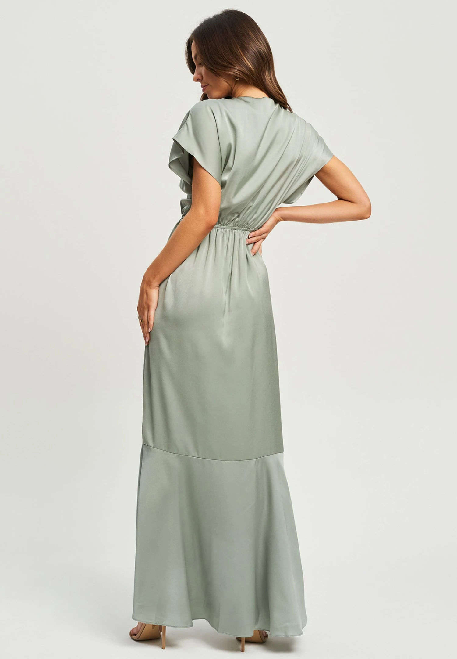 Tussah Jan- Maxi-Jurk - Sage Green 3 Tussah Jan- Maxi-Jurk - Sage Green - Afbeelding 3