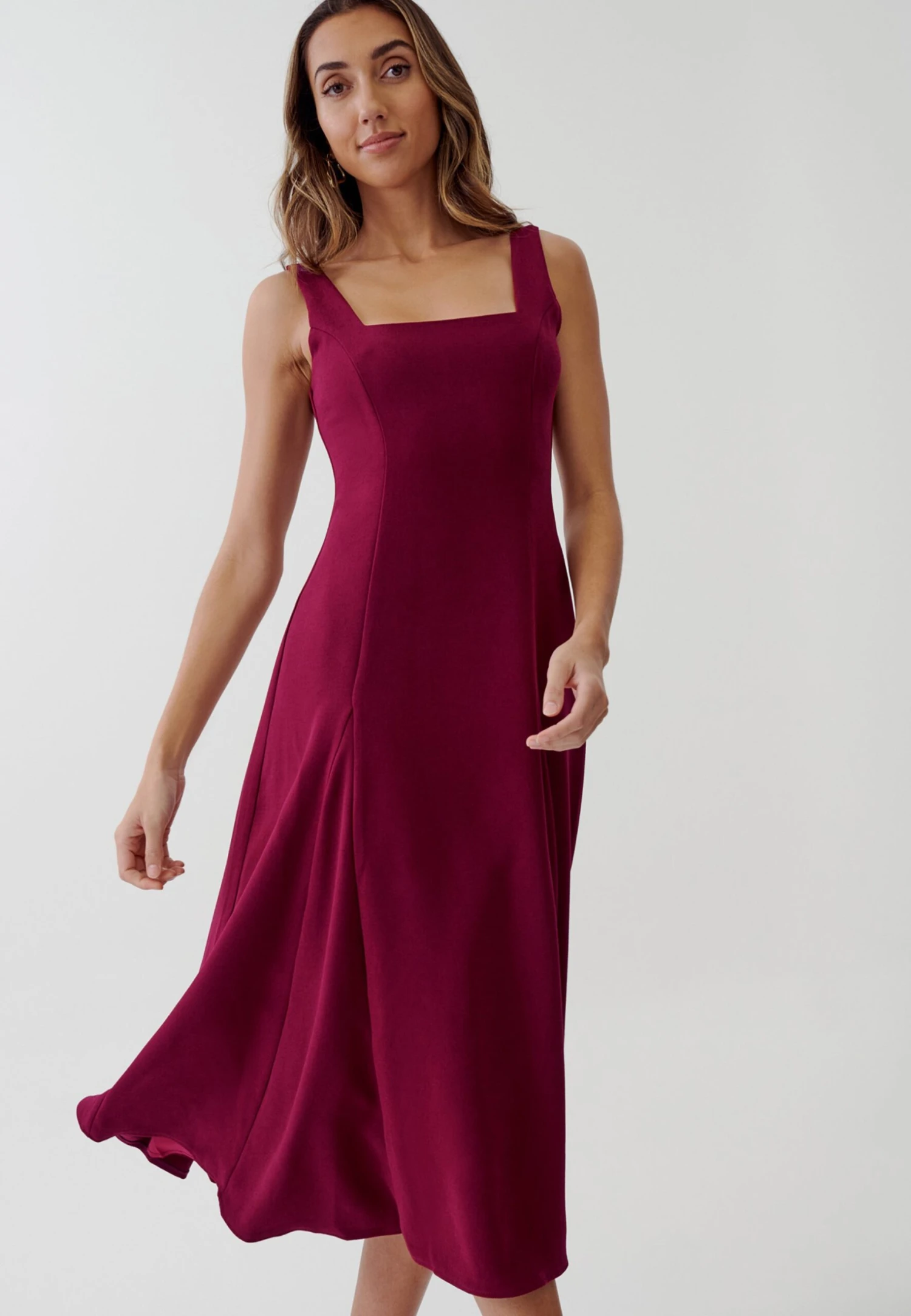 Tussah Vanity Midi - Jurk - Plum 4 Tussah Vanity Midi - Jurk - Plum - Afbeelding 4