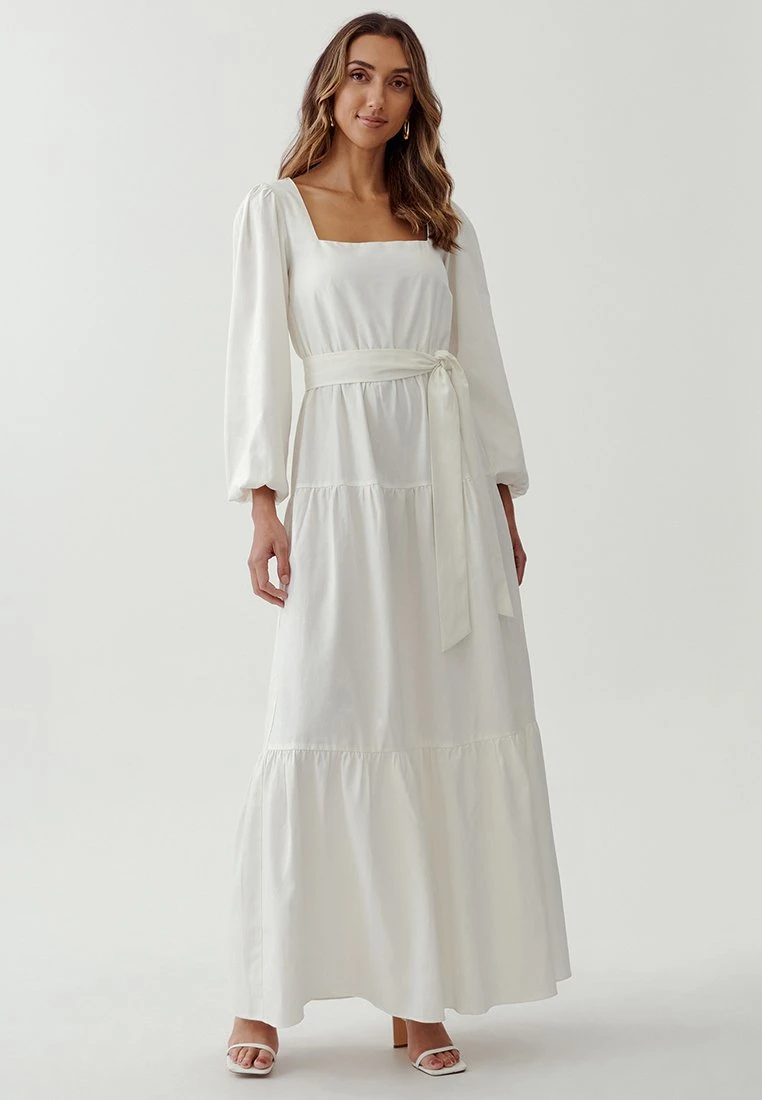 Tussah Amaia - Maxi-Jurk - White 1 Tussah Amaia - Maxi-Jurk - White