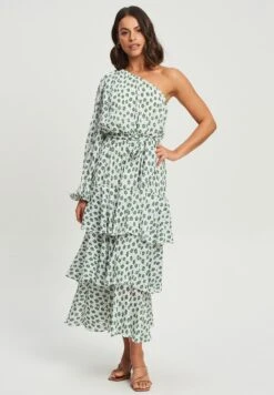 Tussah Karolin - Maxi-Jurk - Plisse Floral Sage