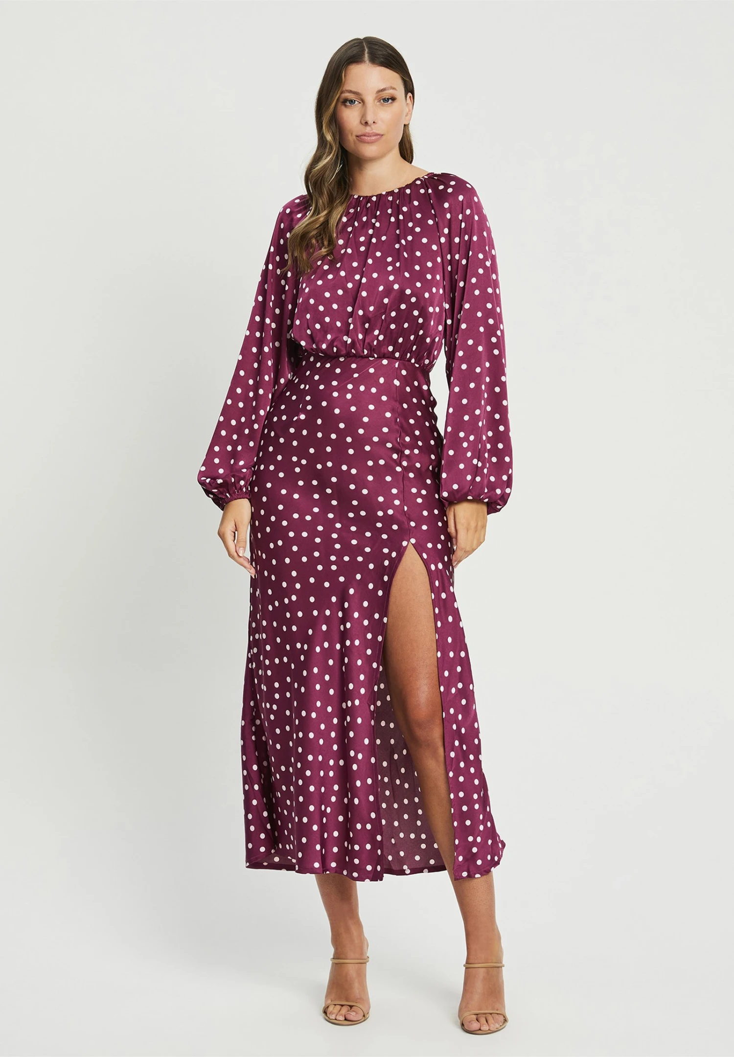Tussah Keiva- Jurk - Plum Spot 1 Tussah Keiva- Jurk - Plum Spot