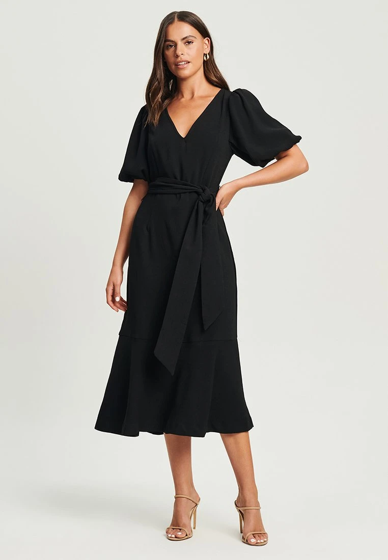 Tussah Gianna Midi - Jurk - Black 2 Tussah Gianna Midi - Jurk - Black - Afbeelding 2