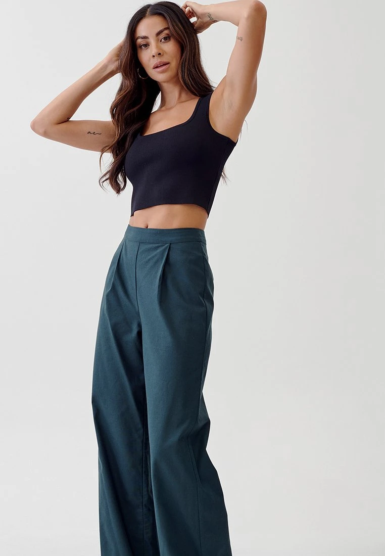 Tussah Drew- Broek - Emerald 5 Tussah Drew- Broek - Emerald - Afbeelding 5