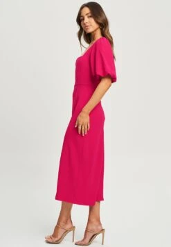 Tussah Sondra Midi - Jurk - Hot Pink -Tussah 3ad6f1159bdf4be48e994424b6721bd1