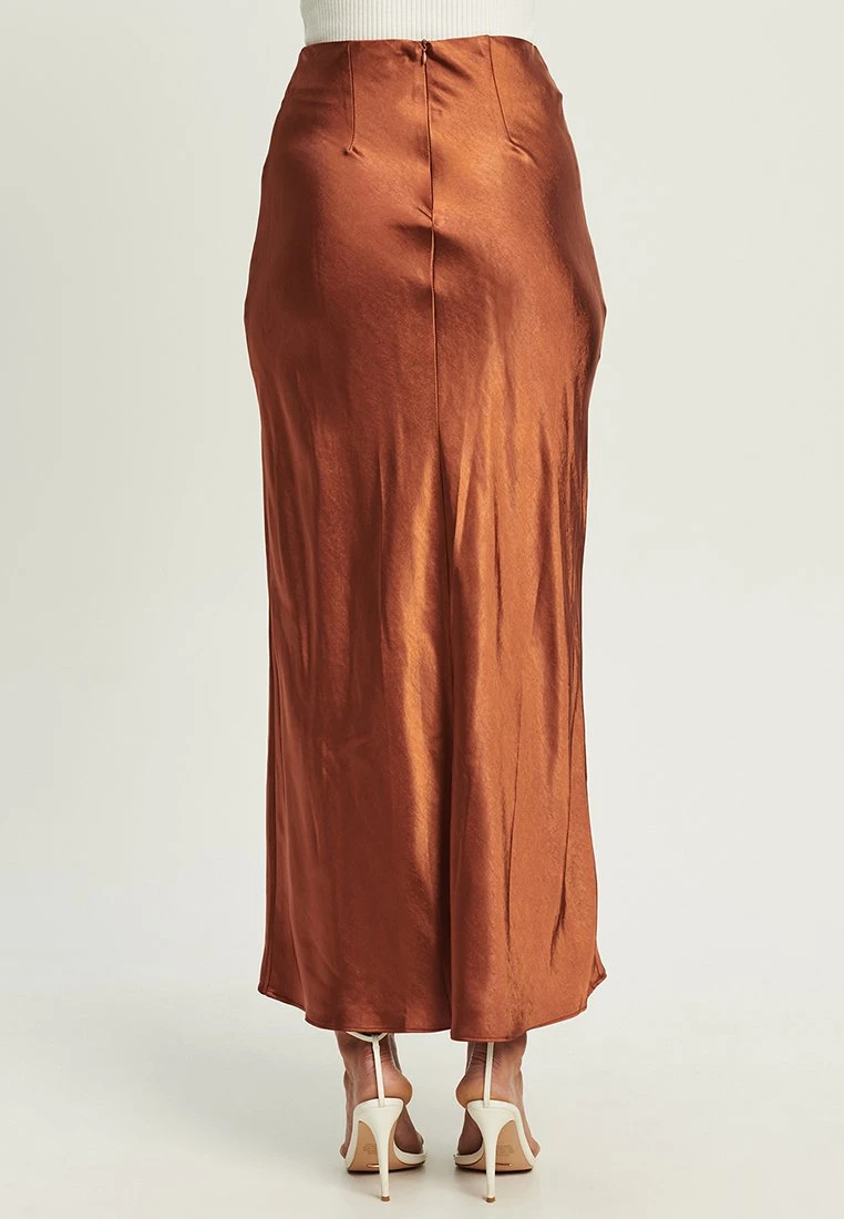 Tussah Leila- Maxirok - Rust 3 Tussah Leila- Maxirok - Rust - Afbeelding 3