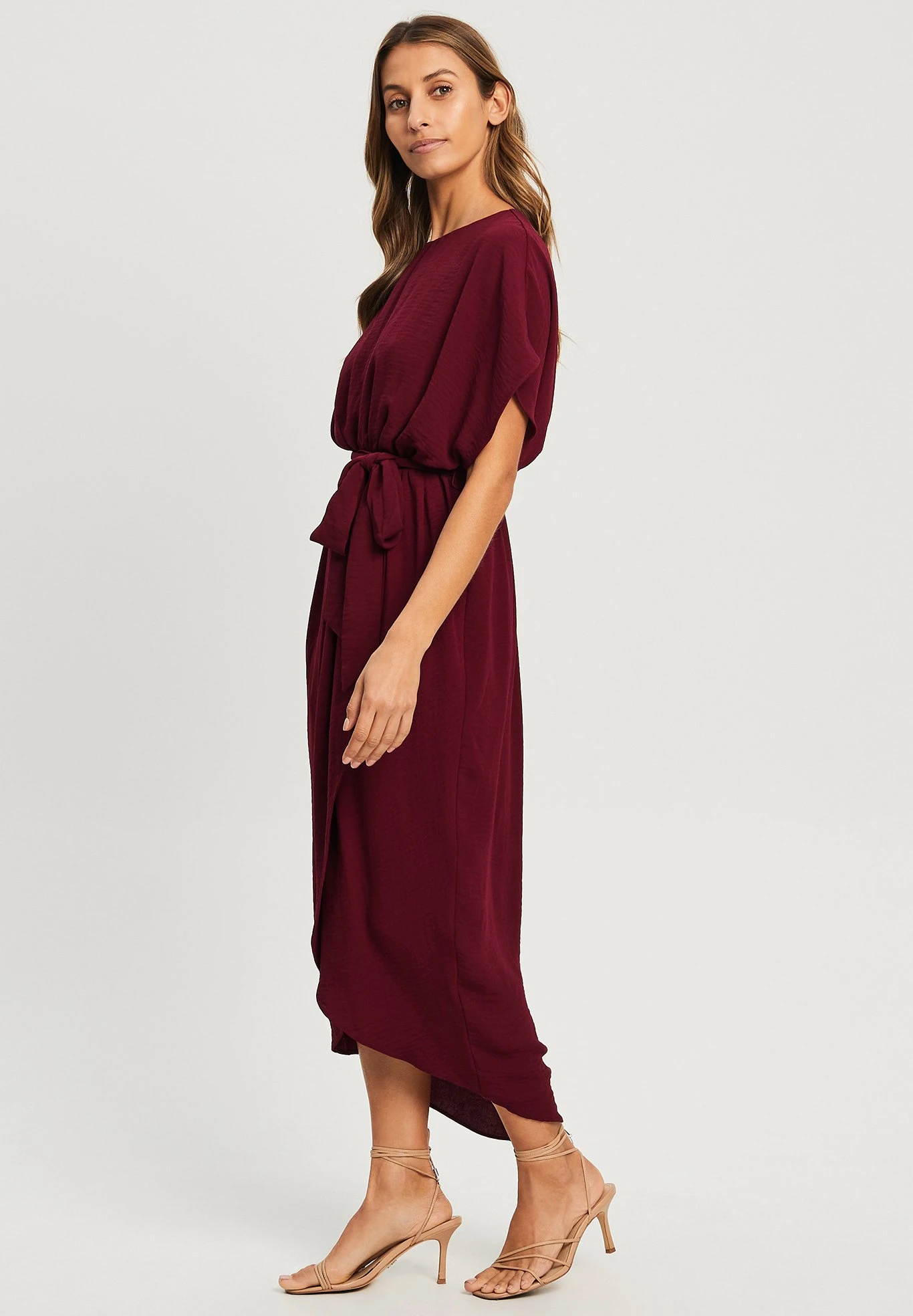 Tussah Elina Midi- Jurk - Plum 5 Tussah Elina Midi- Jurk - Plum - Afbeelding 5