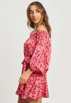 Tussah Talisha - Jurk - Pink And Red Blur -Tussah 4cd51029ff9c492caa6bac8bd69fc59a