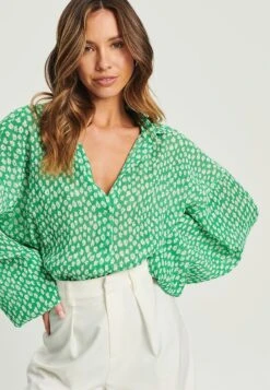 Tussah Selena - Overhemdblouse - Green Plisse -Tussah 4dd03d61de3647bfb4d9a2ab7d7b0af8