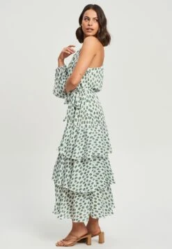 Tussah Karolin - Maxi-Jurk - Plisse Floral Sage -Tussah 51e095ef06d24c63a45686fe81f0dfa2