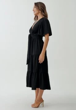 Tussah Arielle Midi - Jurk - Black -Tussah 54b25fb924d74bbfaf11c51b120d4b6a