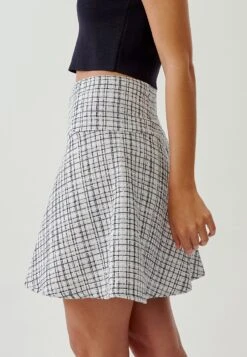 Tussah Alex- A-Lijn Rok - Black And White Tweed -Tussah 5ad2d11b87364673875dc643c7a2233a