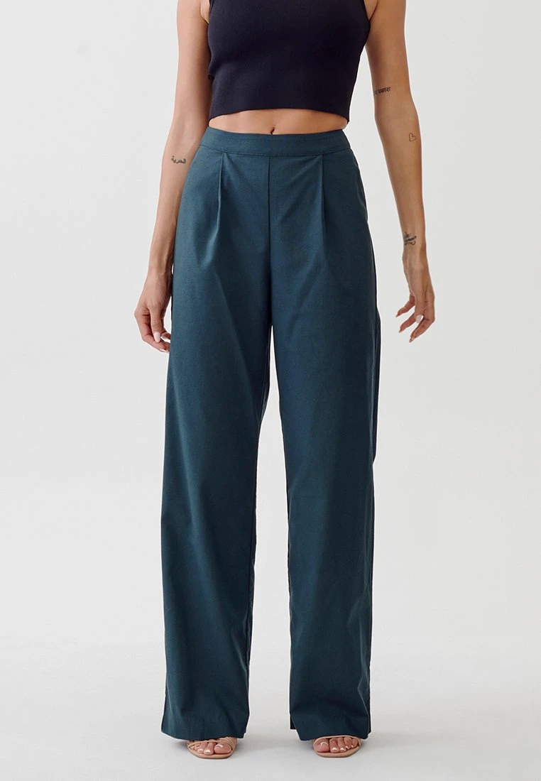 Tussah Drew- Broek - Emerald 1 Tussah Drew- Broek - Emerald