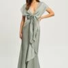 Tussah Jan- Maxi-Jurk - Sage Green