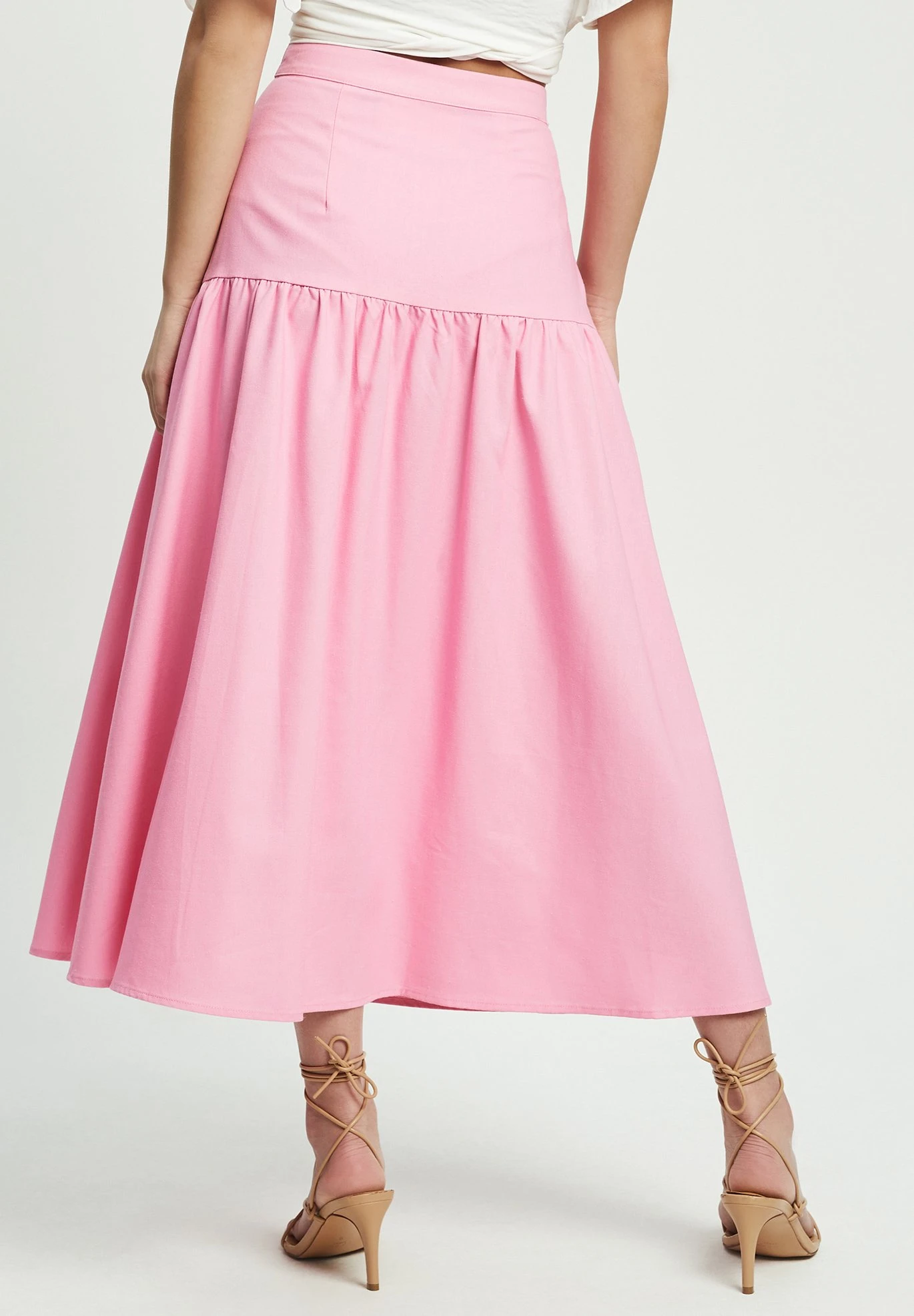 Tussah Montie - A-Lijn Rok - Pink 3 Tussah Montie - A-Lijn Rok - Pink - Afbeelding 3