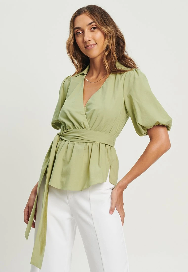 Tussah Wren- Blouse - Sage Green 1 Tussah Wren- Blouse - Sage Green