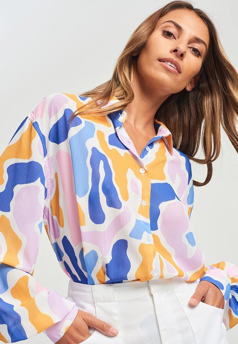 Tussah Selena - Overhemdblouse - Abstract Scandi Violet 5 Tussah Selena - Overhemdblouse - Abstract Scandi Violet - Afbeelding 5