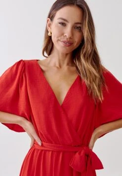 Tussah Zuri Midi- Jurk - Red -Tussah 64ab69f8f34b43d18acaa575edd54e1b