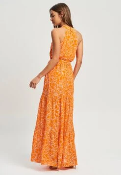 Tussah Maxi-Jurk - Orange Blooms -Tussah 6514c47913814e22905c7ff1afd07ddd