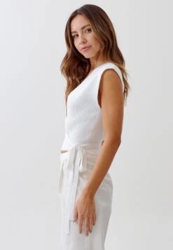 Tussah Fae Wrap- Blouse - White -Tussah 65bb49b28fea4ce79984c243b8893c0e