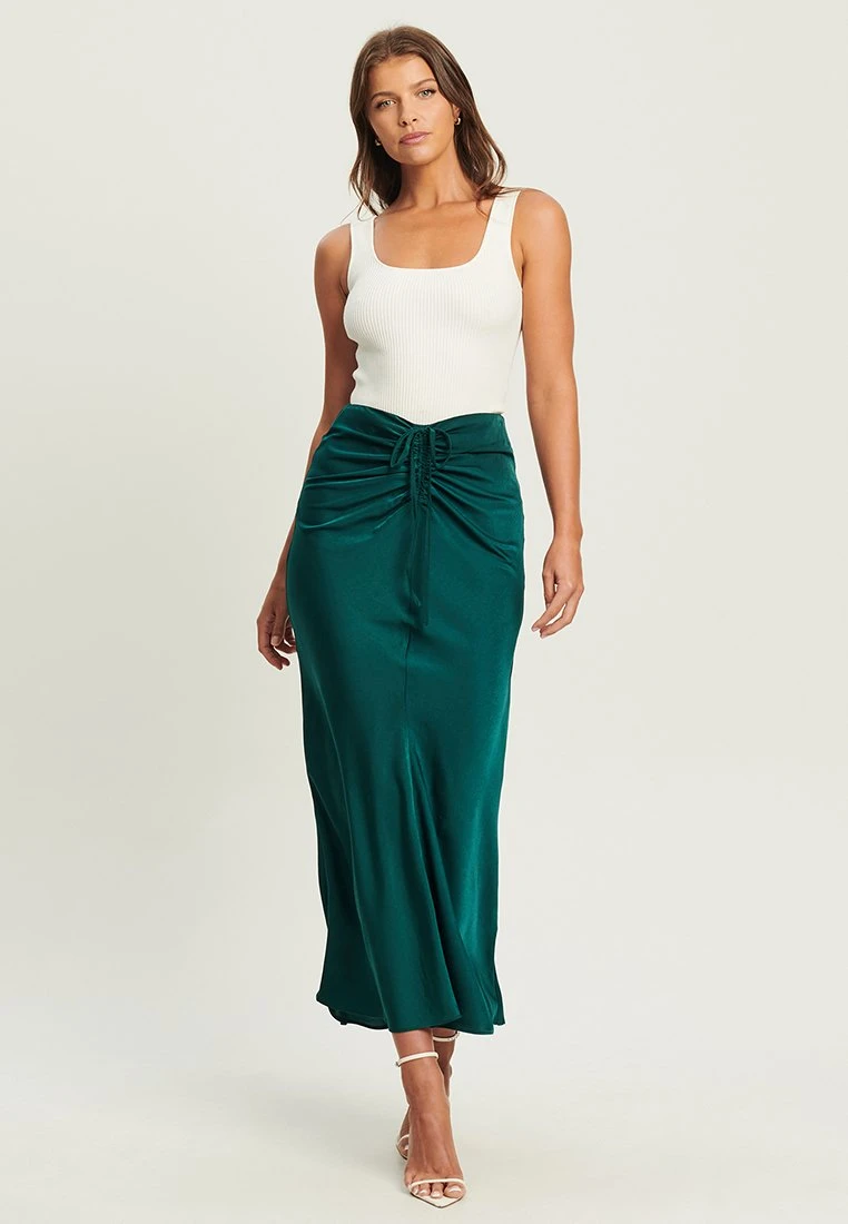 Tussah Leila - Maxirok - Emerald 2 Tussah Leila - Maxirok - Emerald - Afbeelding 2