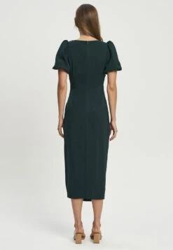 Tussah Effie Midi - Etui-Jurk - Emerald -Tussah 6d88dad665724034ae8238bbe719c355