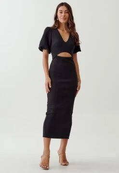 Tussah Jayna Midi- Etui-Jurk - Black