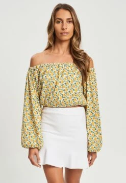 Tussah Loni - Blouse - Plisse Floral Yellow