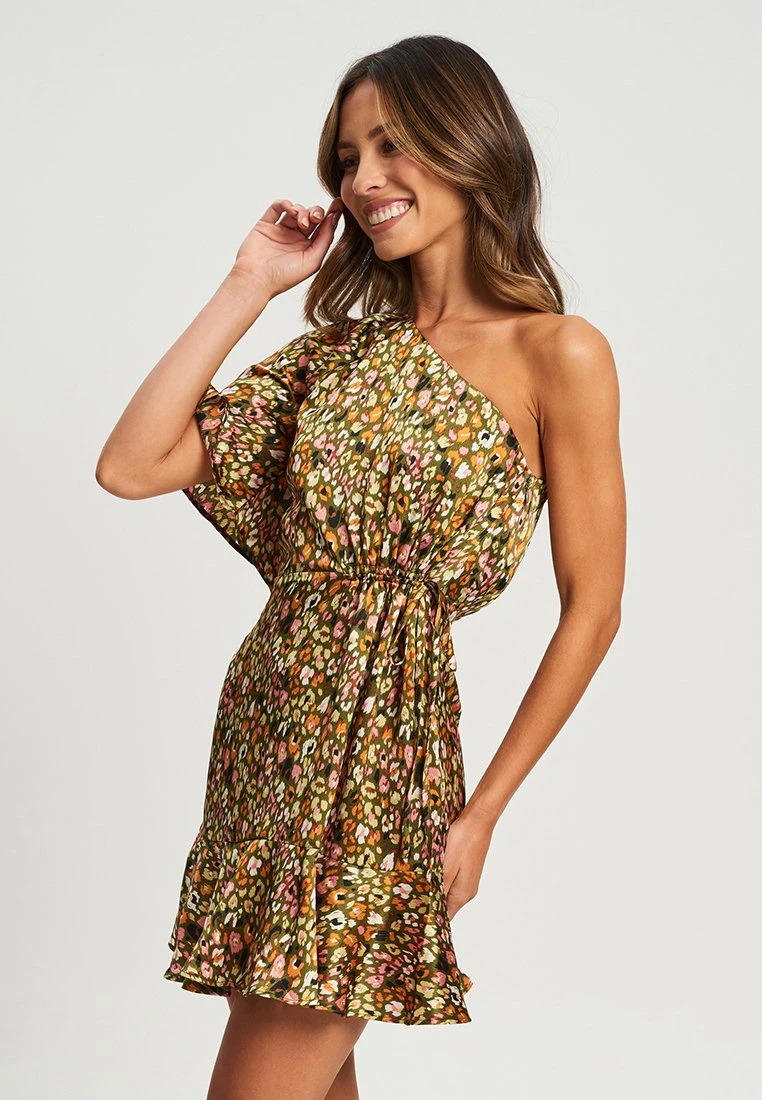 Tussah Elli Mini - Jurk - Khaki Abs Animal 5 Tussah Elli Mini - Jurk - Khaki Abs Animal - Afbeelding 5