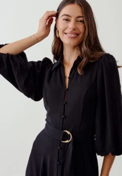 Tussah Seona Midi - Blousejurk - Black -Tussah 75058d3b7f304f25bffec04aca7136bd