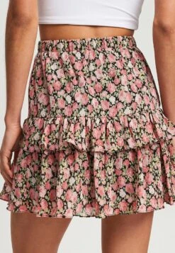 Tussah Minirok - Black Roses Plisse -Tussah 766ceb9844d04c7f82c4a3aaab25f818