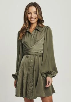 Tussah Adina- Jurk - Khaki