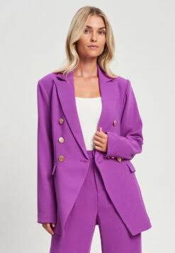 Tussah Amber - Halflange Jas - Magenta