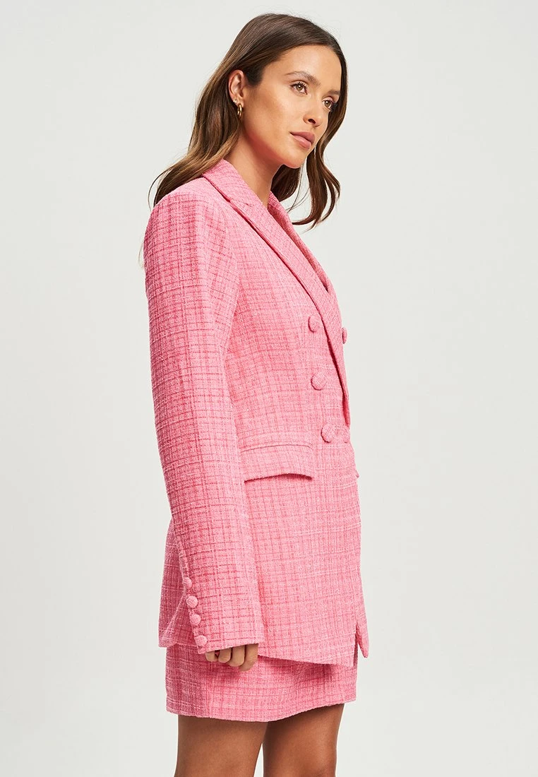 Tussah Amber - Halflange Jas - Hot Pink 4 Tussah Amber - Halflange Jas - Hot Pink - Afbeelding 4