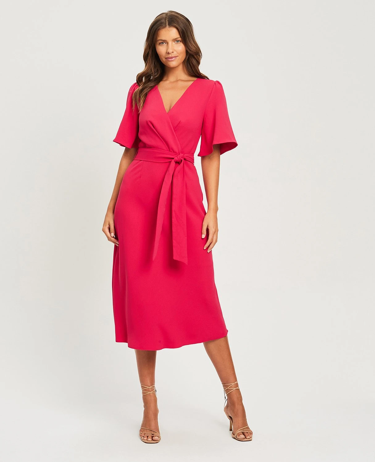 Tussah Carin- Cocktailjurk - Hot Pink 2 Tussah Carin- Cocktailjurk - Hot Pink - Afbeelding 2
