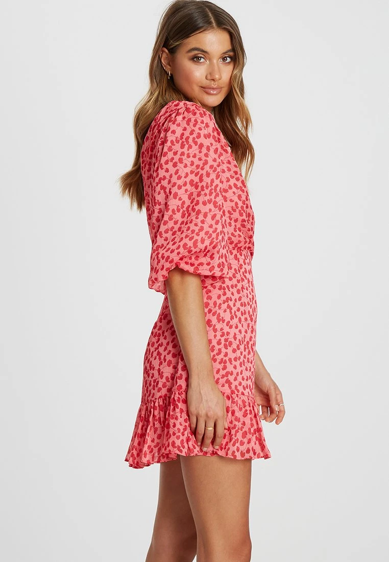 Tussah Ciara Mini - Jurk - Pink Roses 4 Tussah Ciara Mini - Jurk - Pink Roses - Afbeelding 4