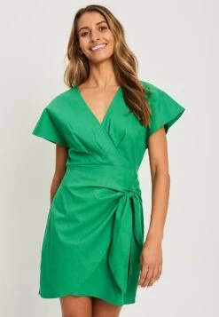 Tussah Cori Mini- Jurk - Green