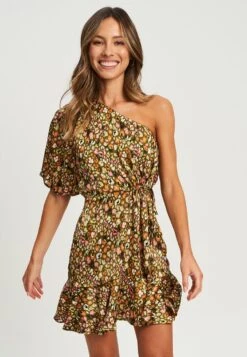 Tussah Elli Mini - Jurk - Khaki Abs Animal